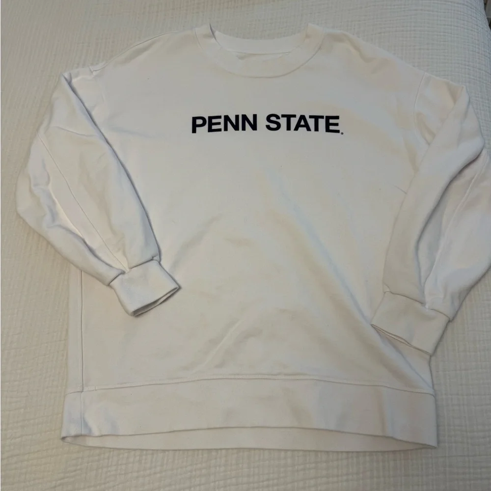 White Lululemon Penn State Crew Neck - Picture 1 of 3